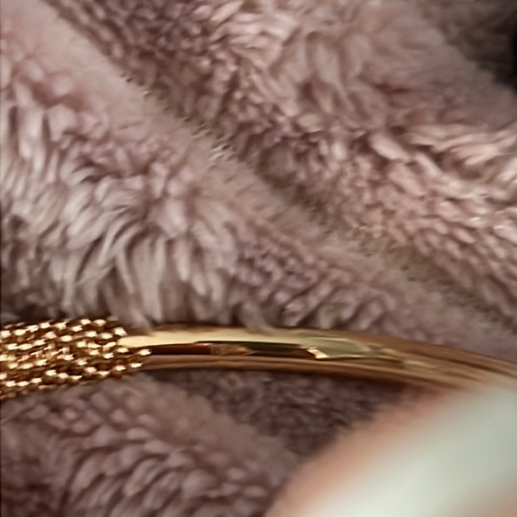 18k yellow and rose gold bangle bracelet, very unique. - Picture 9 of 9